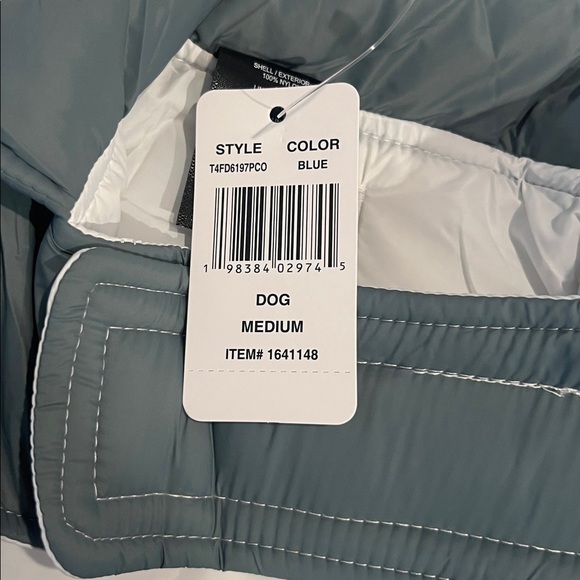 32 Degrees Heat Blue and White Dog Jacket - Picture 5 of 6